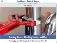 Tablet Screenshot of desmoinesdrainandsewer.com